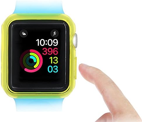BLLQ е Съвместим с 38-миллиметровым калъф Apple Watch Серия 3 и Серия 2, [6 прозрачни цветни опаковки], [Ультратонким]