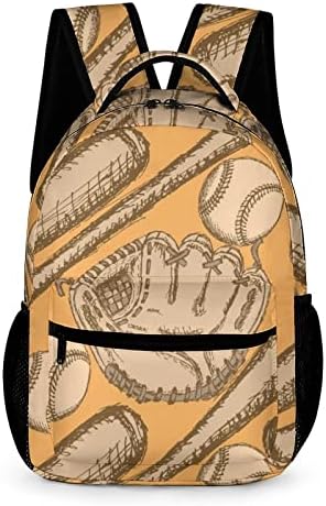 Раници през рамо С Шарени Бейзболна Бита и Ръкавици Здрава Раница екип gloverall Backpack Спортна Чанта