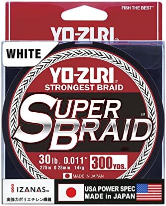 Yo-Zuri YZ-SB-30LB-WH-300YD: Супер-Оплетена Бяло 30Lb 300Yd, Бял