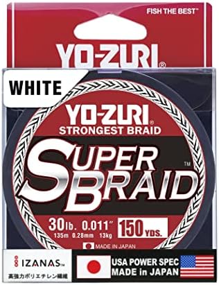 Yo-Zuri YZ-SB-30LB-WH-150YD: Супер-Оплетена Бяло 30Lb 150Yd, Бял
