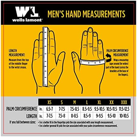 Мъжки кожени работни ръкавици, Wells Lamont от 2 еротичен опаковки с повишен дланите, Големи (4006N-WNW), сив