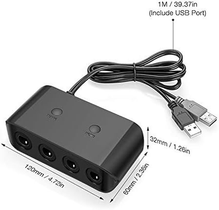 Адаптер TNP е Съвместим с Gamecube контролер - Работи с Nintendo Switch, Nintendo Wii U и PC-USB Конектор за свързване