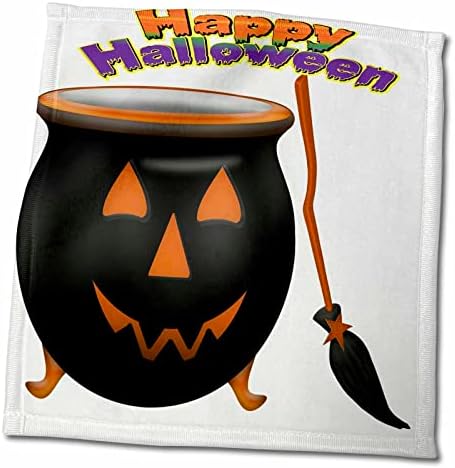 3дрозовый Котел за Хелоуин и Метла С Кърпи Happy Halloween (twl-216942-3)