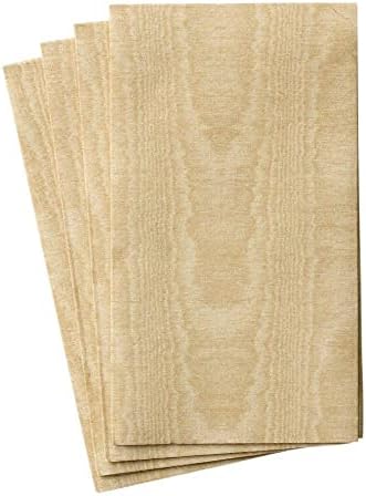 Кърпички за гости кърпи от Моаре хартия Caspari златисто, четири опаковка по 12 броя