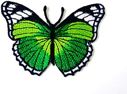Tyga_Thai TH Пеперуда Зелен Цвят, Ретро Красиви Ивици с Логото, Апликация, Бродирани, Пришитая желязо, Нашивка за