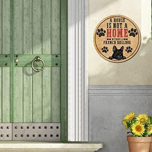 Забавна Кръгла Метална Табела за домашни кучета, една Къща Не е Къща Без Куче, Реколта Знак във формата на Венец, Закачалка