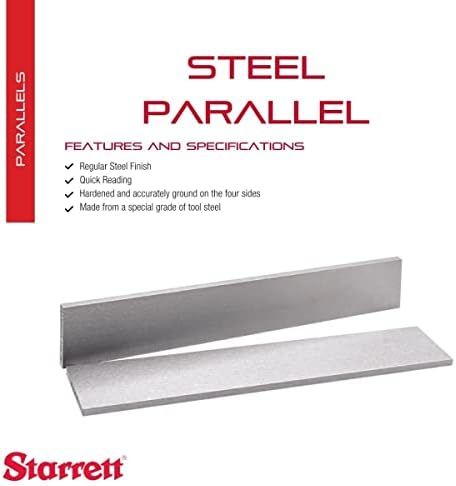 Стомана Starrett паралелна обикновена стомана, довършителни работи, бързо четене за маркиране и инспекционни работи -