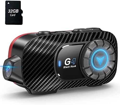 TNICER Мотоциклетът Bluetooth слушалка с камера за Каска за Мотоциклет камера G4 1080P, Bluetooth-Слушалка 2000 mah,