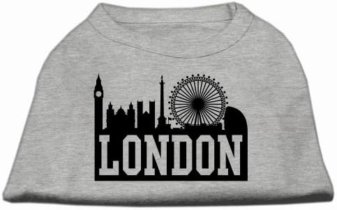 Тениска с трафаретным принтом Mirage Pet Products London Skyline Сив XXL (18)