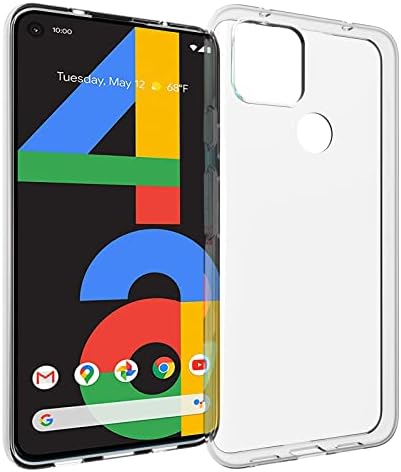 Прозрачен калъф за телефон CAVEKEAP Google Pixel 4a 4G, Тънка Мека Силиконова кожа от TPU, Гъвкава Противоударная