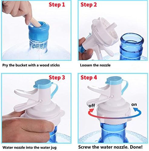 Клапан опаковка вода за пиене, бутилки с капачка с диаметър 55 мм, Пластмасов за многократна употреба кран за Кана с капак,