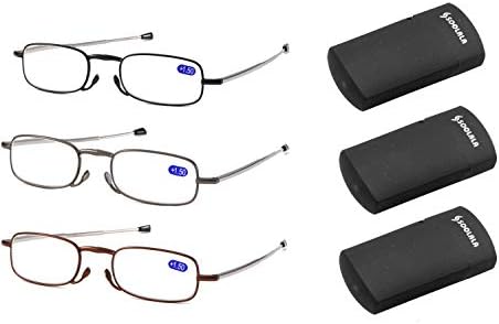 Очила за четене SOOLALA ултра-леки и Компактни Мини-Сгъваеми Ридеры