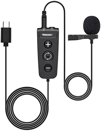 Петличный Микрофон конектор LHLLHL Type-C с Ключ 6 Звукови ефекти, Кабел с дължина 1,2 м за Android-смартфон, Записващо