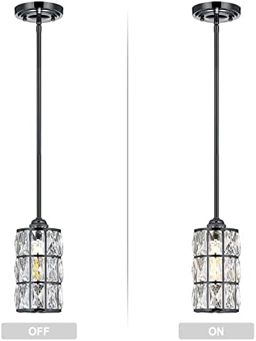 Таванна Полилей Doraimi Lighting 3 Light с Кристал покритие от мат, бронз, Модерен Елегантен Лампа с Метална Абажуром