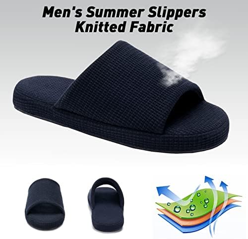 Winforea/ Мъжки домашни чехли с отворени пръсти, Нескользящие домашни чехли с ефект на паметта за мъже с дишаща твърда