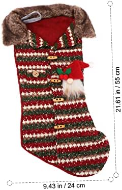 Homoyoyo Коледни Чорапи Възли Чорапи Чанта за подаръци, Дядо Коледа Bolsas Navideñas para Окачени Чорапи за Камината Празнични Чорапи Възли Бонбони Чорапи Вязаная Плат за Отгле