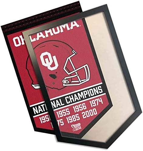 Банер национални шампиони Оклахома Сунерс по футбол и Дървена Рамка за Банер