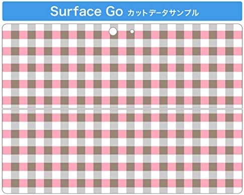 стикер igsticker за Microsoft Surface Go/Go 2, Ультратонкая Защитен Стикер за тялото, Скинове 000111, Клетчатая Клетчатая Розова