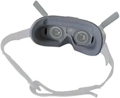 Защитна капачка за обектива MINGCHUAN, Предна капачка, Съвместима с очила DJI, 2 Полистирен уплътнения, Порести тампон за очите, Удобна маска за лице (Сива пяна)