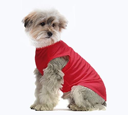 Тениска за кучета YAODHAOD, Празни Ризи За кучета, Лятна Однотонная Тениска за домашни Любимци, Жилетки, Hoody