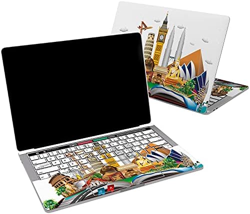 Cavka Vinyl Стикер на Кожата, която е Съвместима с MacBook Pro 16 M1 Pro 14 2021 Air 13 M2 2022 Retina 2015 Mac 11 Mac 12, Зелена, Цветна, Очарователна Чудеса светлина, Добра Стикер на корицата, Дизайн л