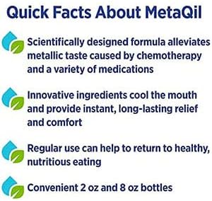 Омекотители за устната кухина MetaQil, който, като е доказано, премахва метален, горчив и други нарушения на вкуса, Изработена
