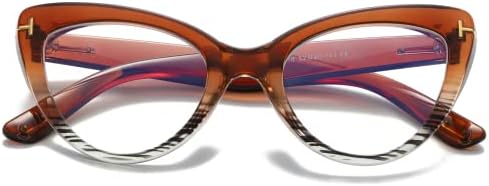 Viseng Женски Извънгабаритни Очила за четене Cateye, Сини Леки Компютърни Очила, Стилен Карти + 2,5 (зелен)