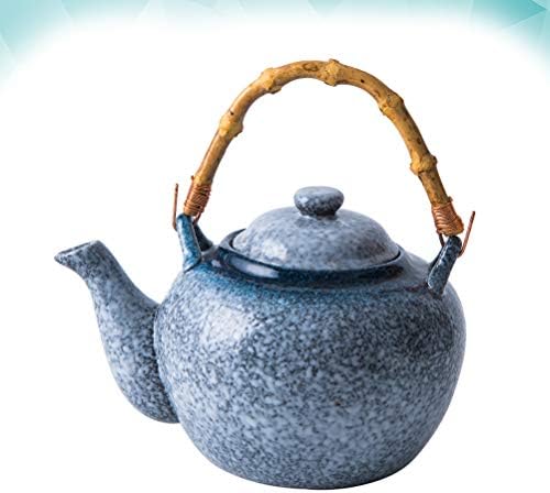 Чайник DOITOOL, Чайник В Японски стил, Изискан Керамичен чайник, Творчески Преносим Кана с Бамбукова Дръжка (Голям