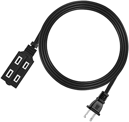 Захранващ кабел-удължител Cmple за използване в домашни условия на закрито с 3 изходи - 2 клипса с защитно покритие за контакти