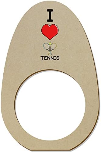 Azeeda 5 x Дървени Пръстени/Притежателите за салфетки I Love Tennis (NR00052669)