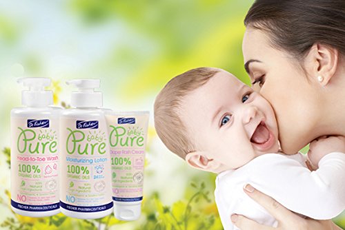Детски шампоан и средство за измиване на тялото Dr. Fischer Pure със органични масла и 97% натурални съставки за грижа за чувствителна кожа на новородени, деца и възрастни -