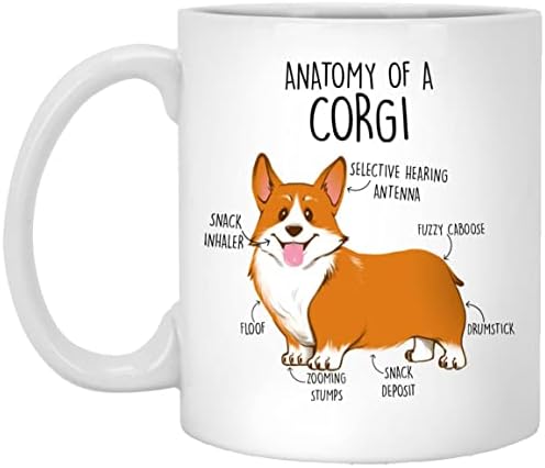 Кафеена чаша GreenStar Gifts Corgi, Сладък подарък Corgi, Любовник на кучета, Забавен подарък за Нея, За Него,