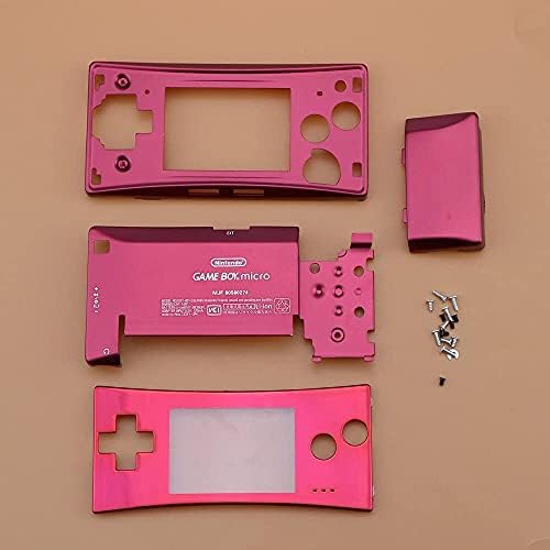 Метален алуминиев корпус, калъф-накладки за смяна на Gameboy Micro GBM (червен)