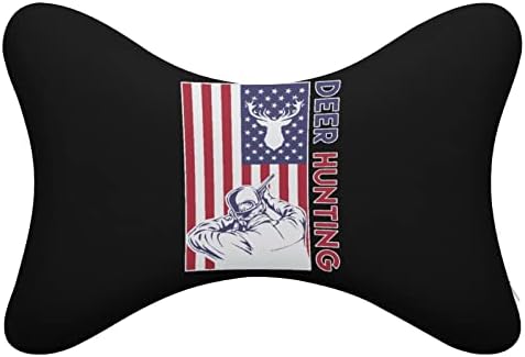 Флаг на Лов за Елен САЩ, Автомобилната въздушна Възглавница за шията, за Шофиране, Комплект от 2 Места, Авто облегалката