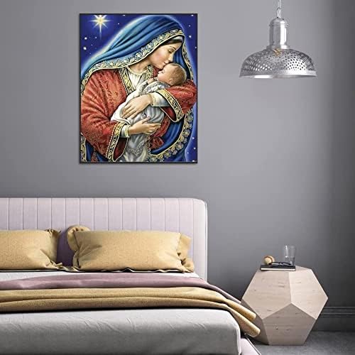 5D Диамантена картината Пълна Тренировка за Мария от Гуадалупе на Дева Мария 16x20 См Кръгло Тренировка Diamond Изкуство