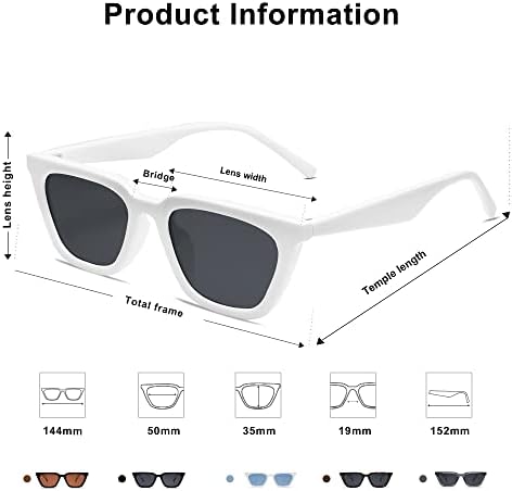 SOJOS Поляризирани Тесни Квадратни Слънчеви Очила Cateye за Жени в Ретро стил, Модни Очила За Шофиране SJ2169