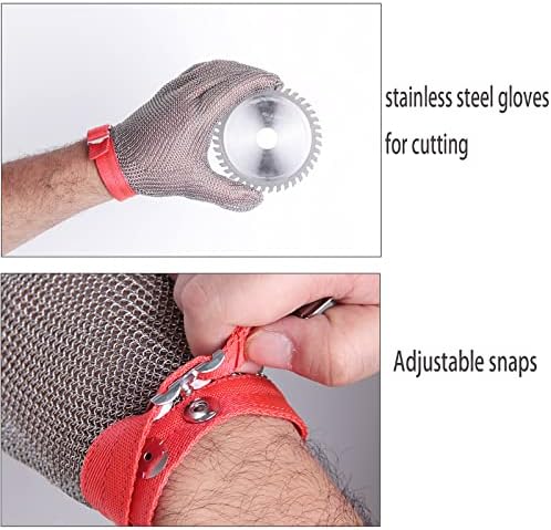 Ръкавица Кольчуги RETON-PPE Устойчива на Гумата за рязане, Защитна Ръкавица за ножове от метална мрежа от хранително-вкусовата