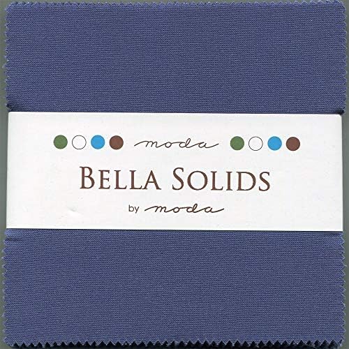 Набор от шармов Moda Bella Solids Blue 9900-48, 42 5-инчов квадрата от памучен плат