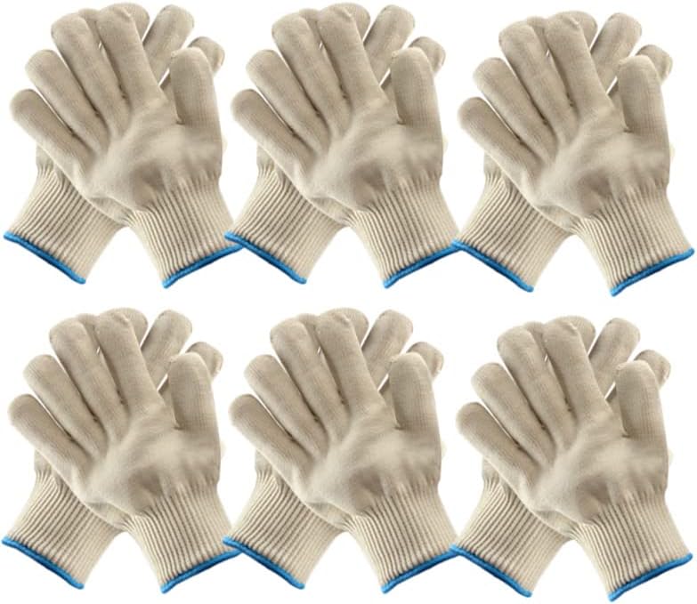 6 Чифта Ръкавици за фурна с пръсти, Топлоустойчиви Ръкавици за Готвене, Памучни Топлоустойчиви Ръкавици, Ръкавици за печене,