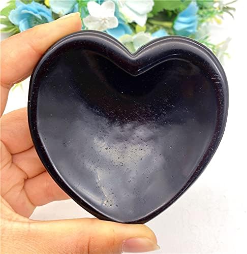 LAAALID XN216 1 бр. Естествен Камък Черен Обсидиан Купа във формата На Сърце Кристален Камък Пепелник, Лечебен