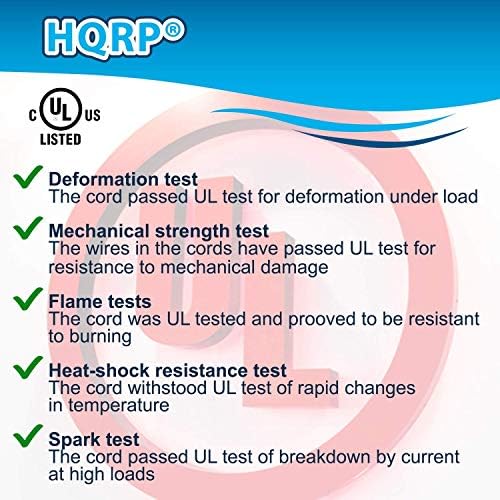Захранващ кабел ac HQRP е Съвместим с мрежов кабел Resmed S8 Compact, S8 Escape, S8 Elite за машини