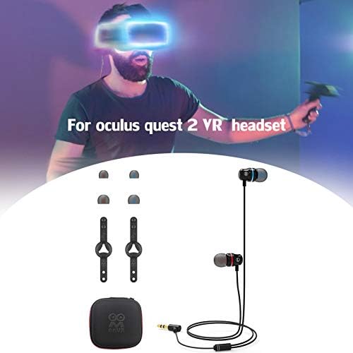 Слушалки виртуална реалност Ченг-магазин за слушалки Oculus Quest 2, Съвместима със слушалки Oculus Quest 2 Vr, очила за виртуална реалност, Вградени слушалки с две силиконови п?