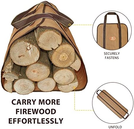 Холщовая Чанта за пренасяне на трупи MDSTOP, Държач за Дърва, Голям Голям Дървена чанта с дръжки (Хакове, M)