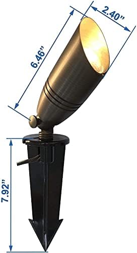 H-A Външни Месингови Поддържан лампи с ниско напрежение Комплекти Ландшафтни Прожектори с Заземляющим шипом за вътрешен