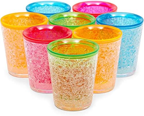 Пластмасови чаши за Sparkle and Bash, Набор от Разноцветни Гелевых питиета за замразяване (2 инча, 8 опаковки)