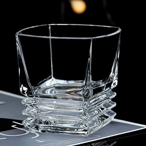 Преносима Кафеена Чаша е от Прозрачно Стъкло, 2 бр. Кристални Чаши за Уиски, Чаши с Кристални Камъни, Чаши за Уиски