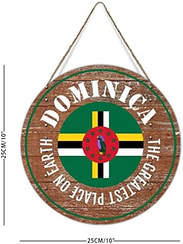 Венец на Входната врата, най-великите Места, на Земята Дървени Знаци Доминики Флаг на Страната Доминики Дървени