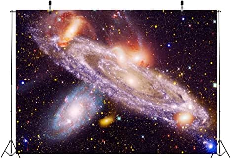 CORFOTO Плат 9x6 фута Galaxy Снимка Фон за Снимки Снимка на Мъглявината Млечния Път в Нощното Небе Пейзаж Плакат Страна на Чудесата Цветни Пейзажи от Звезден Прах Стенни Ка