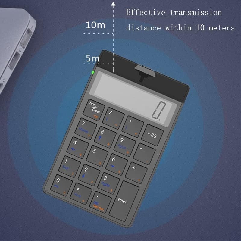 Клавиатурата на калкулатора MJWDP, USB Зареждане, Клавиатура финансово-счетоводни, 12-Цифрен Дисплей, Клавиатура, Калкулатор, с Двойно предназначение (Цвят: бял, размер
