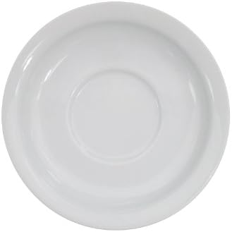 6-инчов керамично чиния CAC Китай REC-2 със заоблени ръбове, американското бяло, кутия от 36